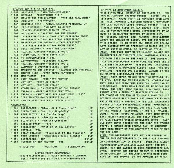 Melvyn & The Smartys : Sing Songs From Their Saturday Morning TV Show!  (7", EP)