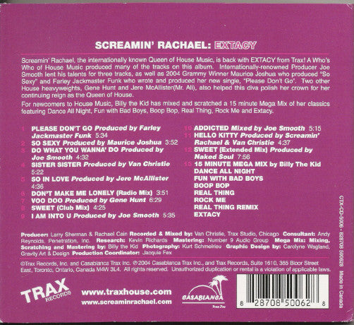 Screamin' Rachael : Extacy (CD, Album)