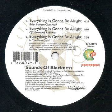 Sounds Of Blackness : Everything Is Gonna Be Alright (12")