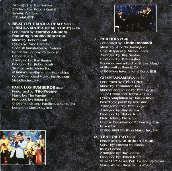 Various : The Mambo Kings (Selections From The Original Motion Picture Soundtrack) (CD, Comp)