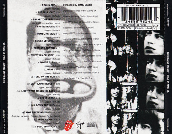 The Rolling Stones : Exile On Main St. (CD, Album, RE, RM)