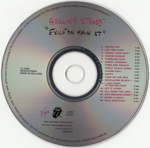 The Rolling Stones : Exile On Main St. (CD, Album, RE, RM)