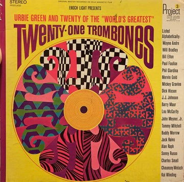 Urbie Green And Twenty Of The "World's Greatest" : Twenty-One Trombones (LP, Album, Gat)