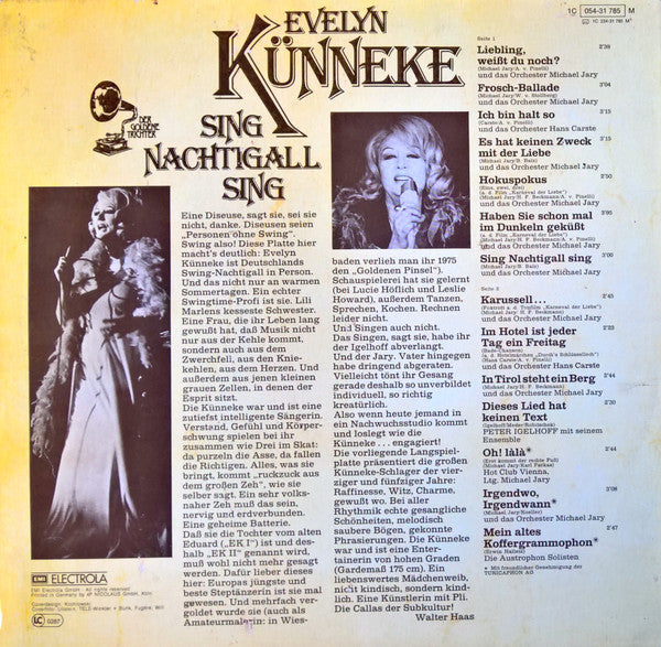 Evelyn Künneke : Sing Nachtigall Sing (LP, Album, Comp)