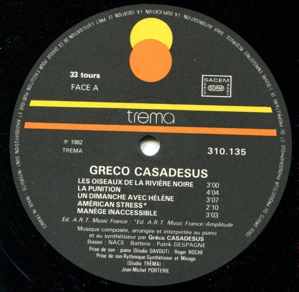 Greco Casadesus : Les Oiseaux De Rivière Noire (LP, Album)