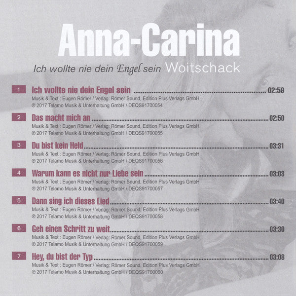 Anna-Carina Woitschack : Ich Wollte Nie Dein Engel Sein (CD, Album)