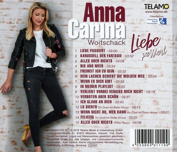 Anna-Carina Woitschack : Liebe Passiert (CD, Album)