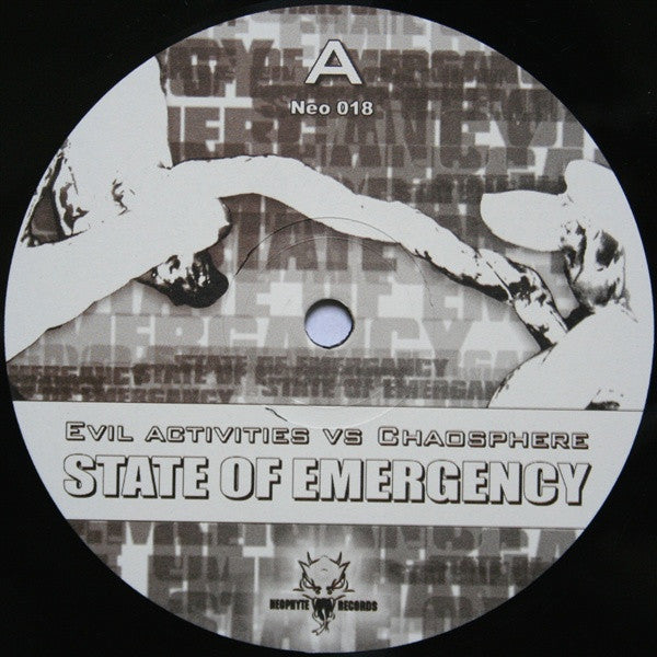 Evil Activities Vs Chaosphere : State Of Emergency (12")