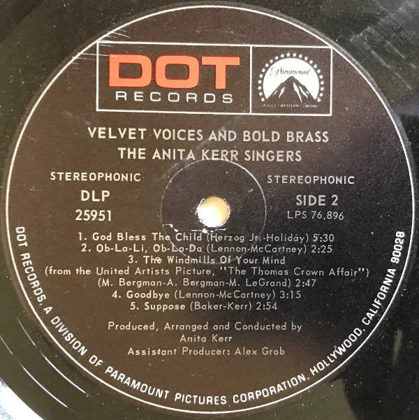 The Anita Kerr Singers : Velvet Voices And Bold Brass (LP, Album)