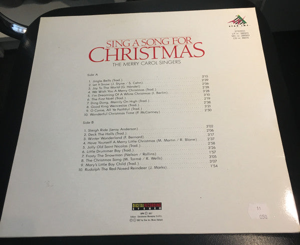 The Merry Carol Singers : Sing A Song For Christmas (LP, Album)