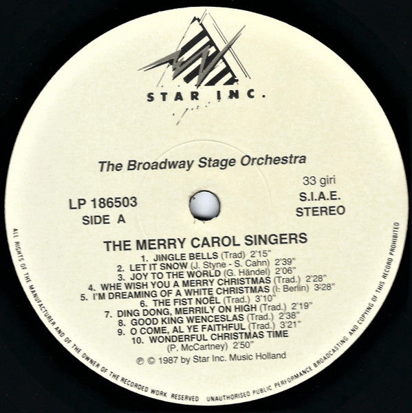 The Merry Carol Singers : Sing A Song For Christmas (LP, Album)