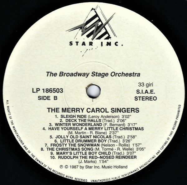 The Merry Carol Singers : Sing A Song For Christmas (LP, Album)