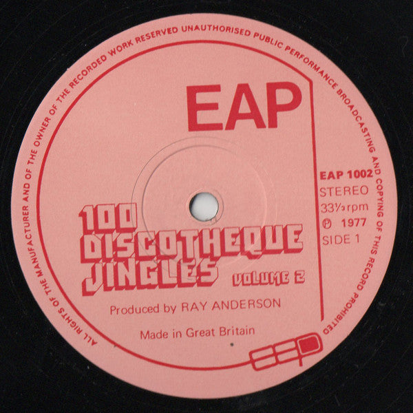 East Anglian Productions : 100 Discotheque Jingles Volume 2 (LP, Album)