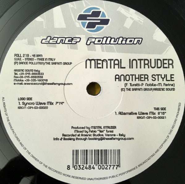 Mental Intruder : Another Style (12")