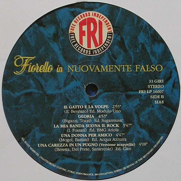 Fiorello : Nuovamente Falso (LP, Album)