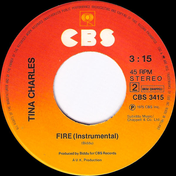 Tina Charles : You Set My Heart On Fire (7", Single)