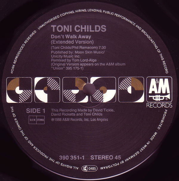 Toni Childs : Don't Walk Away (12")