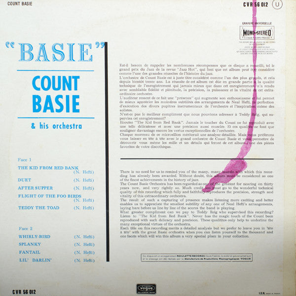 Count Basie & His Orchestra* : Basie (LP, Album)