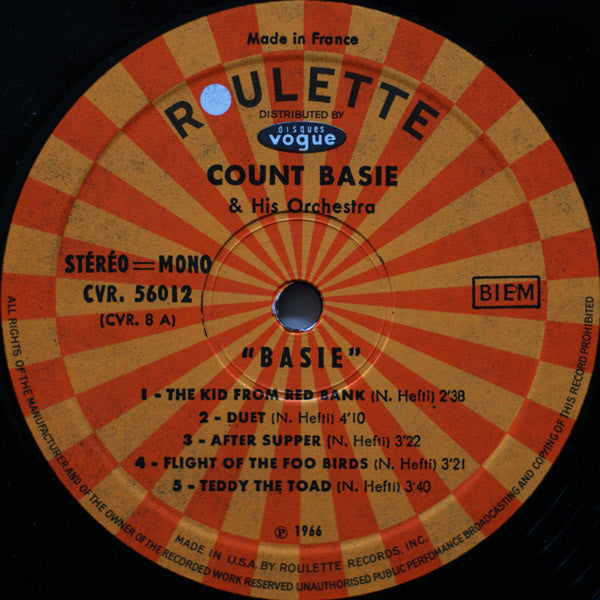 Count Basie & His Orchestra* : Basie (LP, Album)