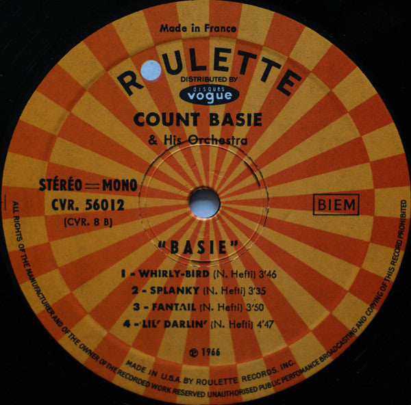 Count Basie & His Orchestra* : Basie (LP, Album)