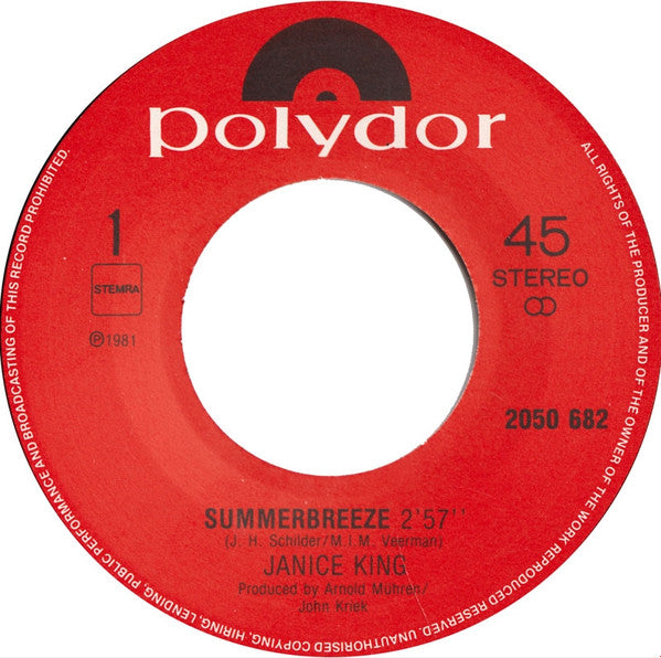 Janice King (3) : Summerbreeze (7", Single)
