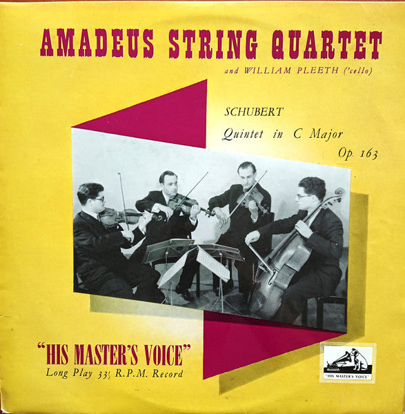 Amadeus String Quartet* And William Pleeth, Schubert* : Quintet In C Major Op. 163 (LP, Mono, RE)
