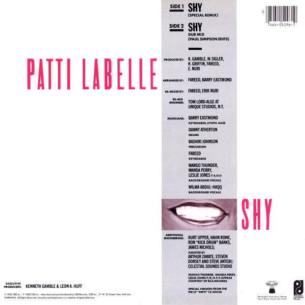 Patti LaBelle : Shy (12")