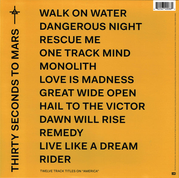 30 Seconds To Mars : America (LP, Album, Whi)