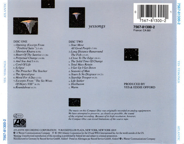 Yes : Yessongs (2xCD, Album, RE, RP)