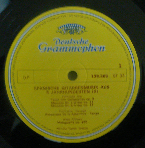 Fernando Sor / Francisco Tárrega / Isaac Albéniz / Joaquín Rodrigo / Ernesto Halffter / Federico Moreno Torroba / Xavier Montsalvatge / Maurice Ohana - Narciso Yepes : Cinq Siècles De Guitare En Espagne (Volume 2) (LP, RE)