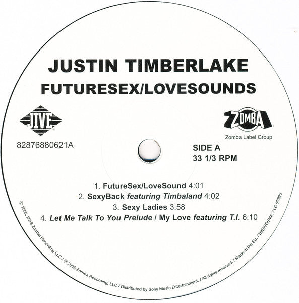 Justin Timberlake : FutureSex/LoveSounds (2xLP, Album, RE, Gat)