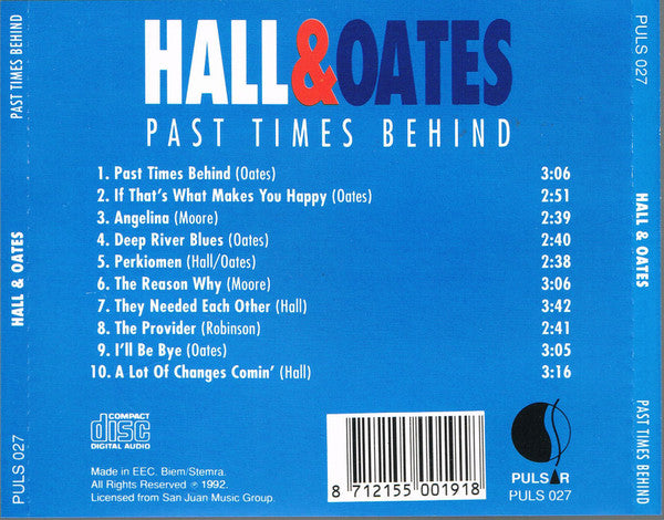 Daryl Hall & John Oates : Past Times Behind (CD, Comp)