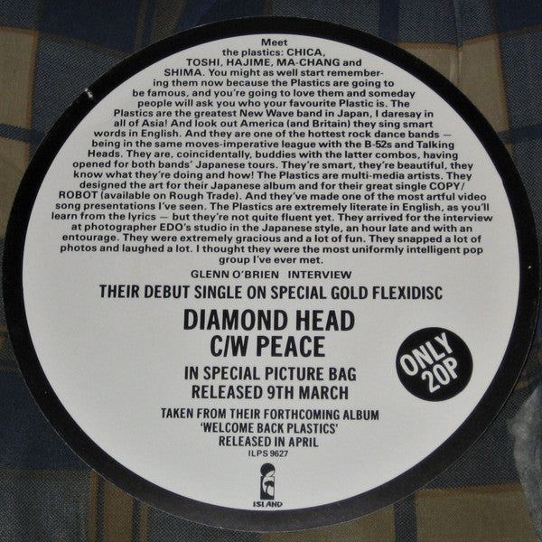 Plastics : Diamond Head (Flexi, 7", S/Sided, Single, Gol)