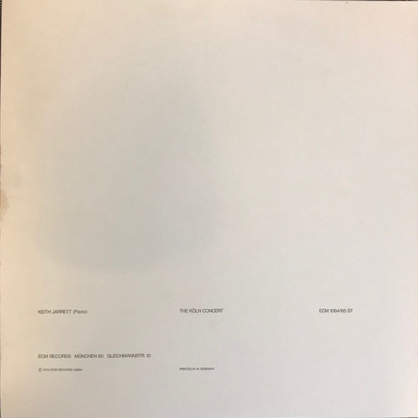 Keith Jarrett : The Köln Concert (2xLP, Album, RE, Gat)