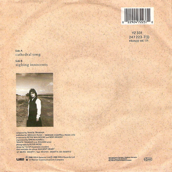 Tanita Tikaram : Cathedral Song (7", Single)