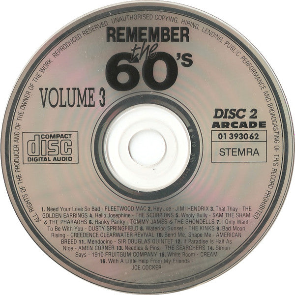 Various : Remember The 60's - Volume 3 (32 Golden Oldies) (2xCD, Comp)