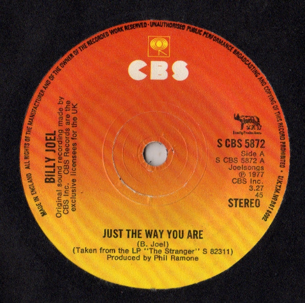 Billy Joel : Just The Way You Are (7")