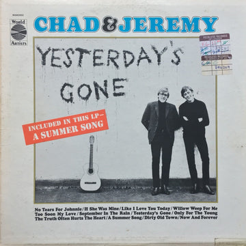 Chad & Jeremy : Yesterday's Gone (LP, Album, Mono, Pit)