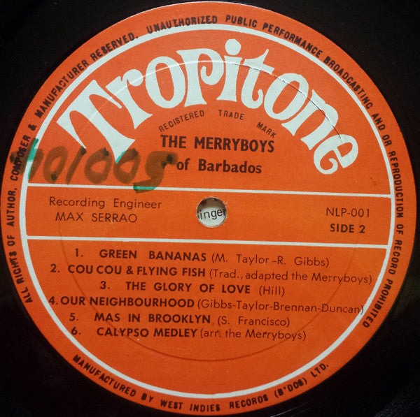 The Merriboys : The Merry Boys Of Barbados (LP, Album)