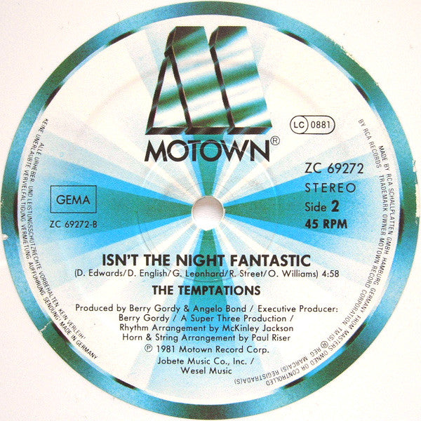 The Temptations : Treat Her Like A Lady (12", Maxi, Whi)