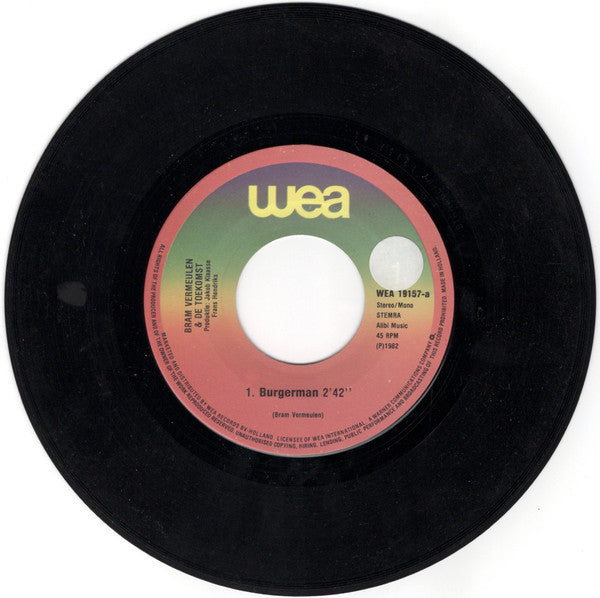 Bram Vermeulen En De Toekomst : 10 Uur Geleden (7", Single)