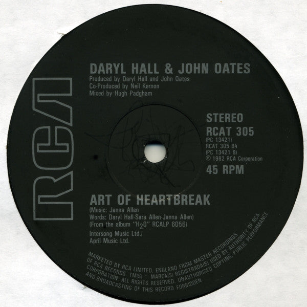Daryl Hall + John Oates* : One On One (U.S. Remix) (12", Single, Ltd)