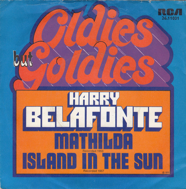 Harry Belafonte : Matilda / Island In The Sun (7", Single, RE)