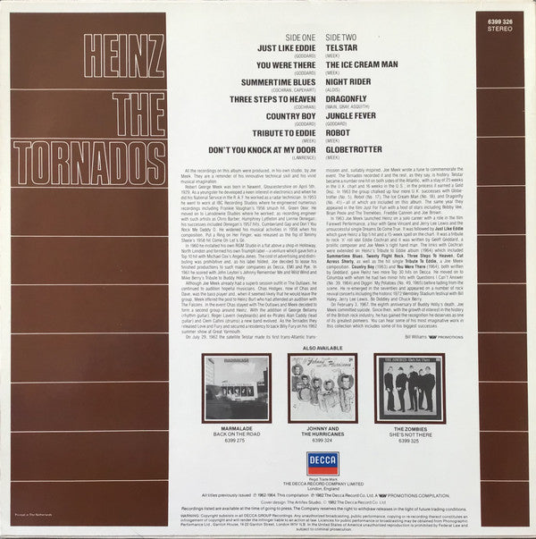 Heinz / The Tornados : Heinz/The Tornados (LP, Comp)