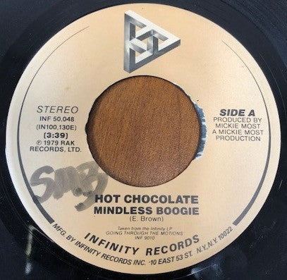 Hot Chocolate : Mindless Boogie / Dance (Get Down To It) (7", Single, Pap)