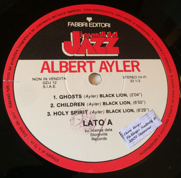 Albert Ayler : Vibrations (LP, Album, RE)