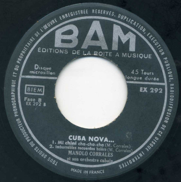 Manolo Corrales Et Son Orchestre Cubain : Cuba Nova ... (7", EP)