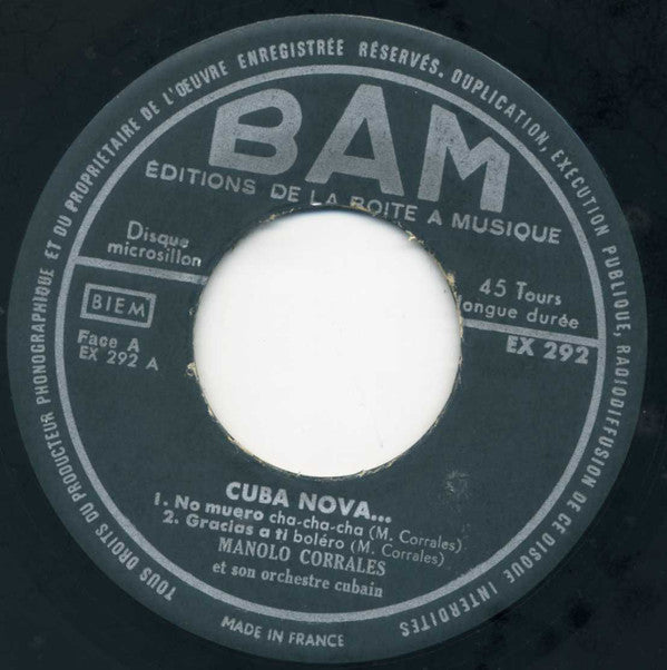 Manolo Corrales Et Son Orchestre Cubain : Cuba Nova ... (7", EP)