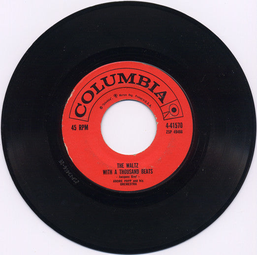 Jacques Brel / André Popp Et Son Orchestre : The Waltz With A Thousand Beats (7")