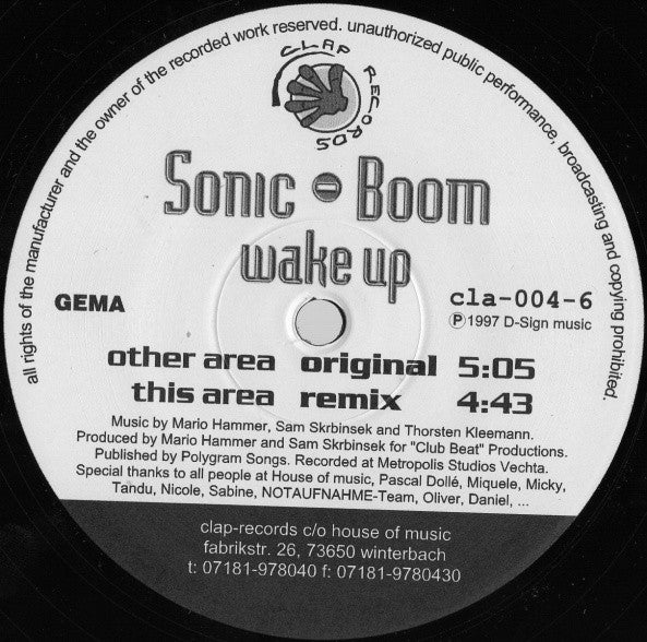 Sonic-Boom* : Wake Up (12")